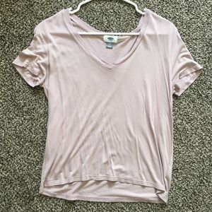 Mauve v neck tee